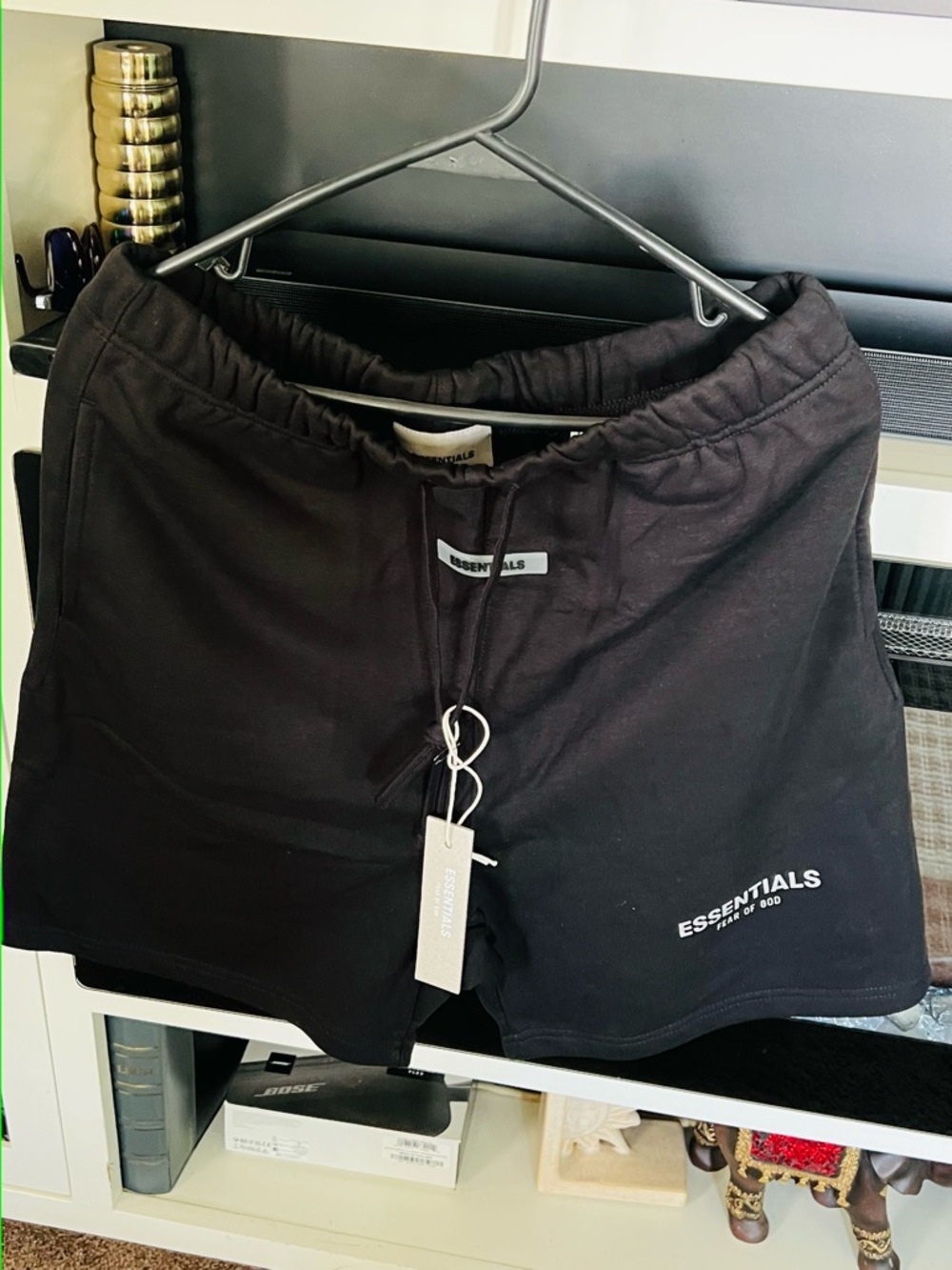 Fear of God Essentials Black Athletic Cotton Shorts
